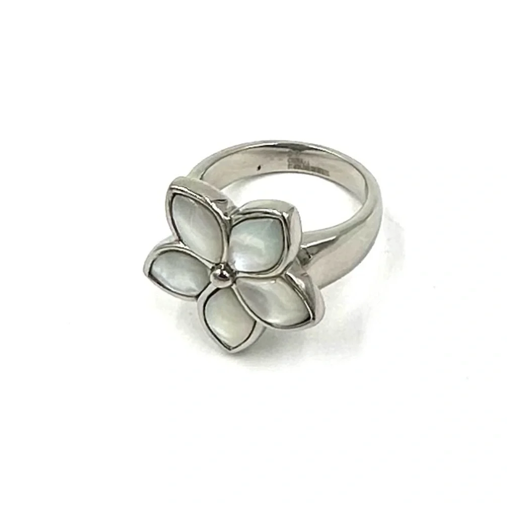 SD Flower Power Ring Sz 9 1/2 Steel by Design